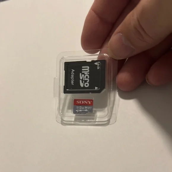 Sony Red and Black Micro SD Adapter with Memory Card