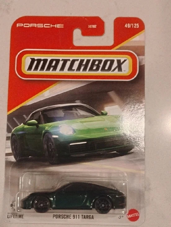 Mattel Matchbox Porsche 911 Targa Toy Car - Green and Black