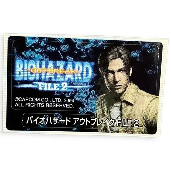 Sony PlayStation‎ 2 PS2 Resident Evil Outbreak File 2 David Memory Card Sticker