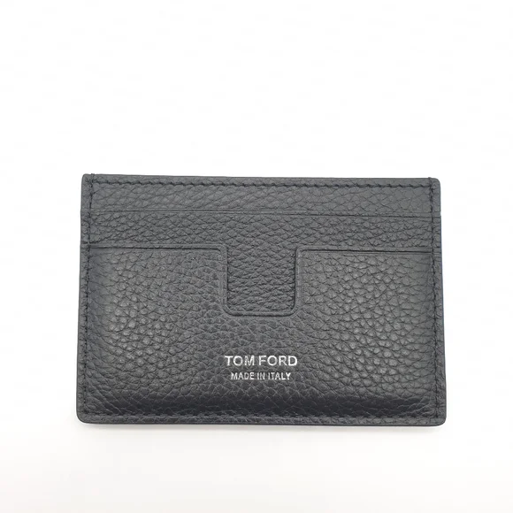 Tom Ford T line card case cardholder wallet black new