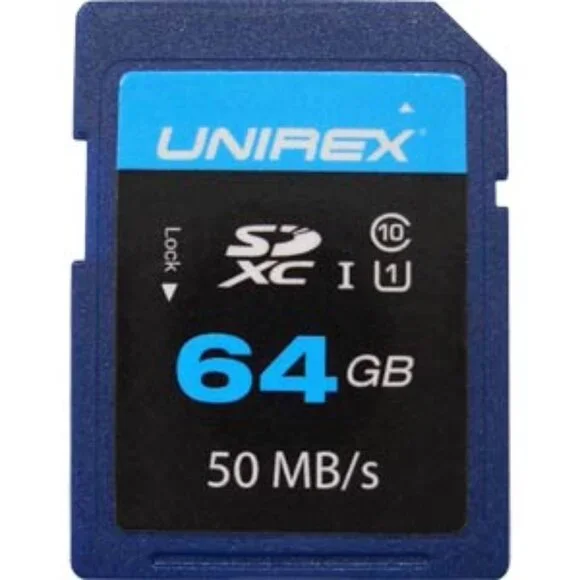 Unirex SDHC Card 64GB Class 10 (UHS-1) Memory Card Speed up to 50MB/s
