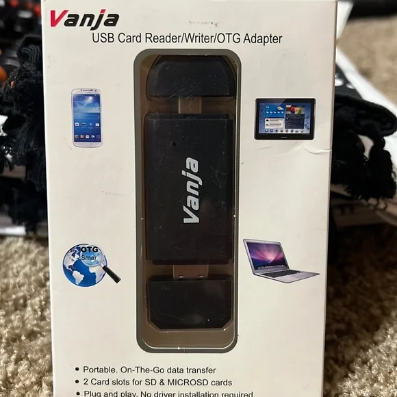 Vanja USB Card Reader/writer/ OTG Adaptor. New in pkg