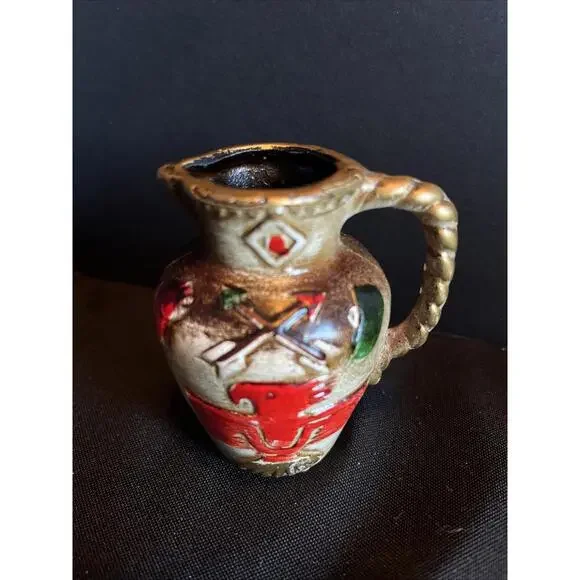Vintage Little Thunderbird Native American pitcher jug small with Indian Symbols