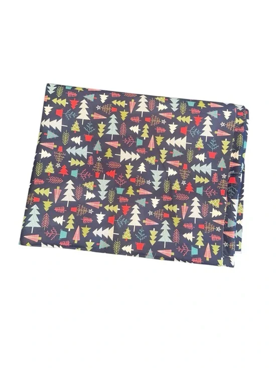 Christmas Holiday Fabric Crafting DIY Modern Christmas Trees MultiColor Navy