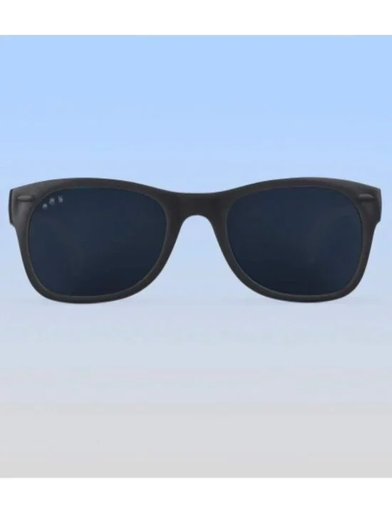 Roshambo Bueller Baby Shades with Black Frames and Grey Lenses, size 0-2
