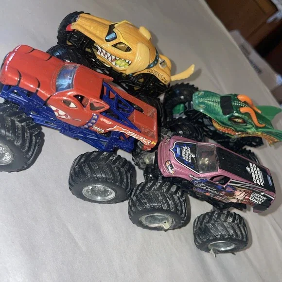 Four Monster Truck Metal Body Diecast 1:64