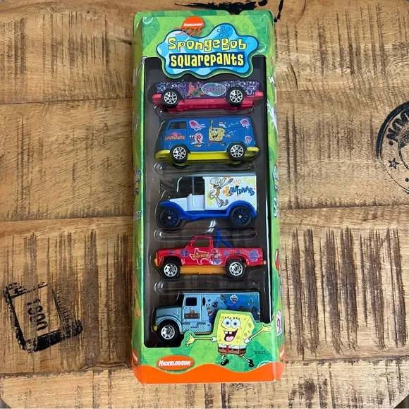 Mattel Matchbox Vintage 2002 Nickelodeon SpongeBob Squarepants Cars 5-pack NIB