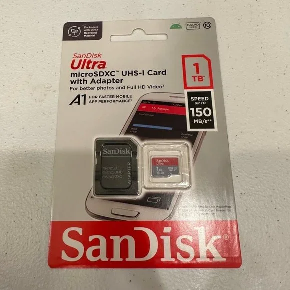 NIB Authentic SanDisk 1TB Ultra microSDXC UHS-I Memory Card with Adapter