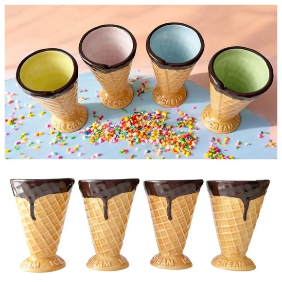 Williams Sonoma Waffle Cone Sundae Cups | Set Of 4