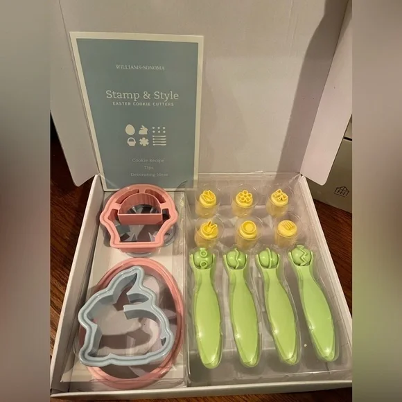 Williams-Sonoma Cookie Cutters Stamp & Style Easter Spring 14 Piece - New