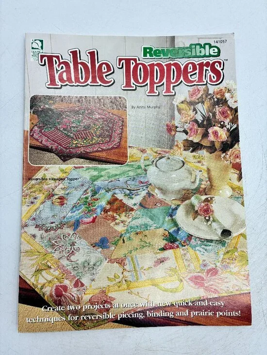 Reversible Table Toppers Magazine Quilting Sewing Craft Pattern Book Anita