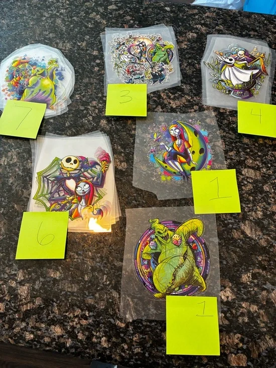Nightmare Before Christmas Iron-On Transfers Lot of 22 Jack Sally Oogie Disney