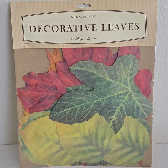 Williams Sonoma Vintage Made In France 🍁 Fall Paper Table 🍂Leaves