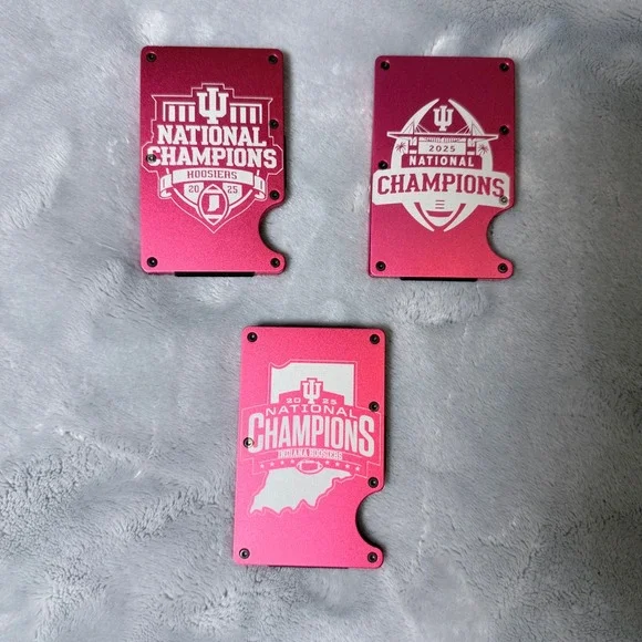 Your Choice of IU Indiana Hoosier National Champion minimalist RFID wallet.