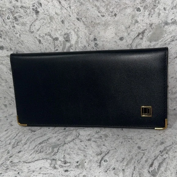 Dunhill Long Billfold Logo Plate Leather Men’s Wallet AUTHENTIC LIKE NEW