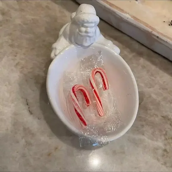 Vintage Williams Sonoma Santa candy dish