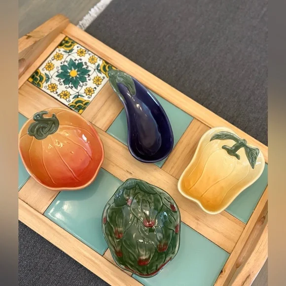 Williams Sonoma Jardin Potager Vegetable Serveware Set of 4
