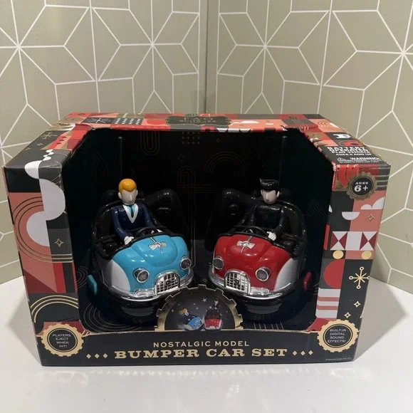 FAO Schwarz Remote Control Retro Bumper Car Set 1950s Retro Design Sound Effects