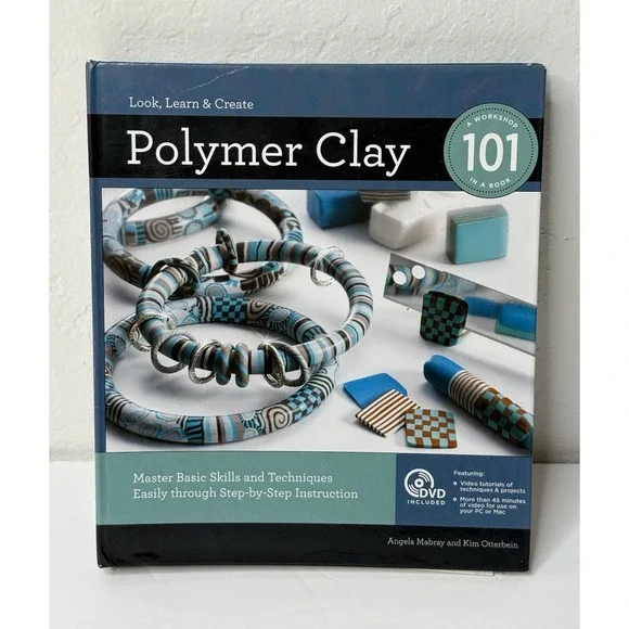 Polymer Clay 101 Book with DVD - Beginner Craft Techniques Jewelry Canes Crafts