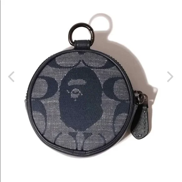 BAPE X COACH COIN CASE NAVY RARE LIMITED JAPAN