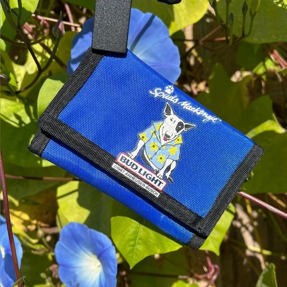Bud Light Spuds MacKenzie Vintage Budweiser Dog ANHEUSER-BUSCH 80s Beer Wallet