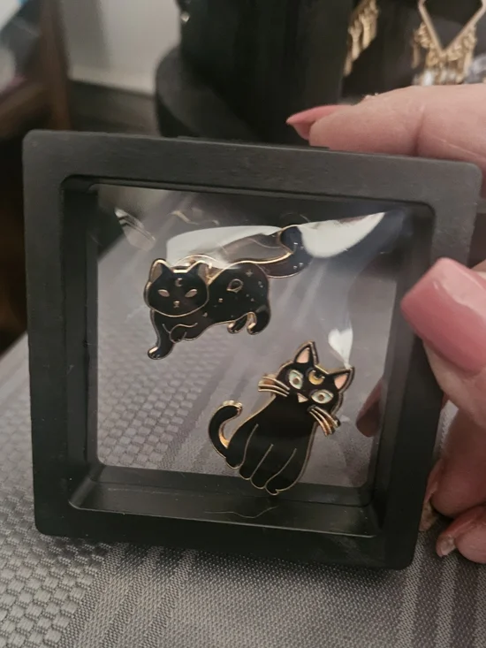 Black Cat Enamel Brooch/pins (2)