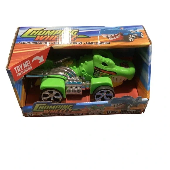 Chomping‎ Wheelz Gator Motorized Toy Vehicle Green Alligator Light Sound New