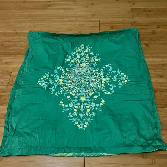 Amy Butler for welspun euro shams set of two organic cotton floral embroidered