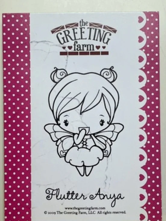The Greeting Farm Flutter Anya Rubber Stamp