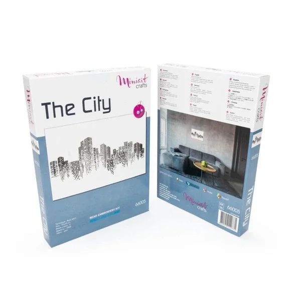 Bead Embroidery Kit Miniart Craft 66005-4 The City DIY Modern Art Handmade Decor