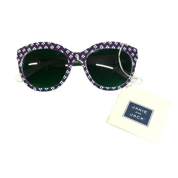 Janie and Jack Sunglasses Geometric Blue Orange 4 And Up