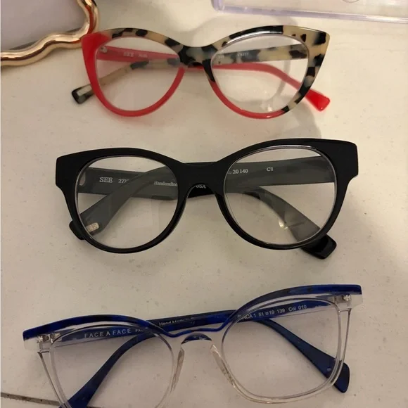Stylish womens Glasses Set - 50.00 each. Retail is 400-600 each