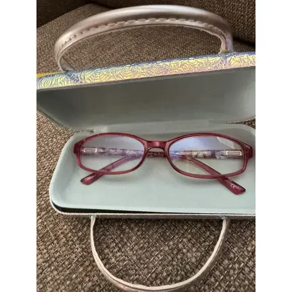 Reading Glasses Youth C2 +2.50 with Eyeglasses Case 7”x4”Hard Shell
