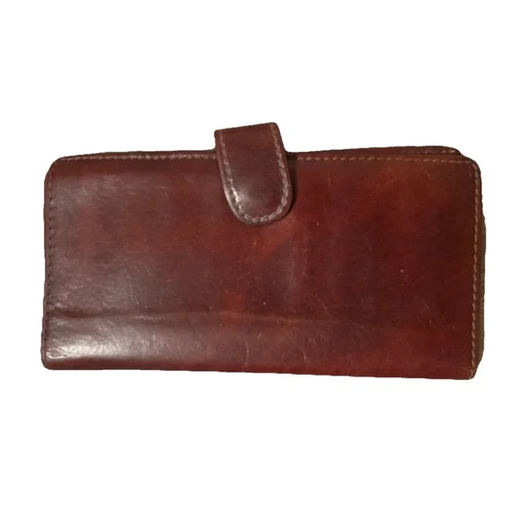 VTG‎ Gary's Leather Made In The USA Bifold Wallet Leather Minimalist Card Holder