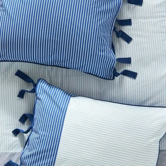 Anthropologie Livia Cotton Stripe Printed Shams, Set of 2