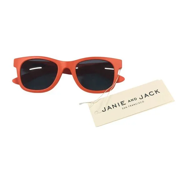 Janie and Jack Sunglasses Square Orange Frames 4 And Up