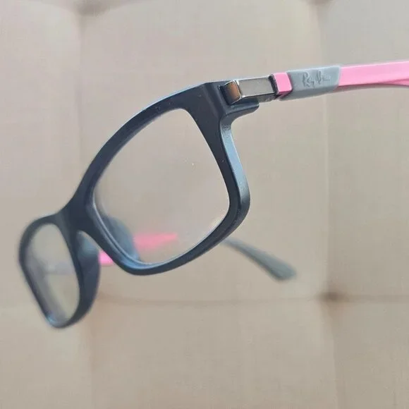 Ray-Ban Young Kid Eyeglasses Frame Black/Gray/Pink Tone Eyewear RB1546 Glasses