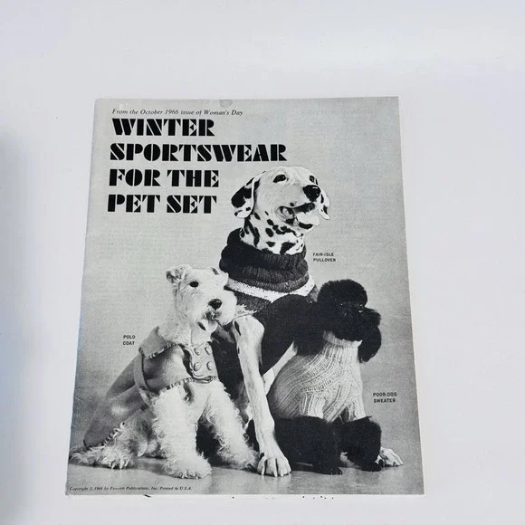 Vintage 1966 Woman's Day Collection Of Winter Coats Uncut Patterns For‎ The Pet
