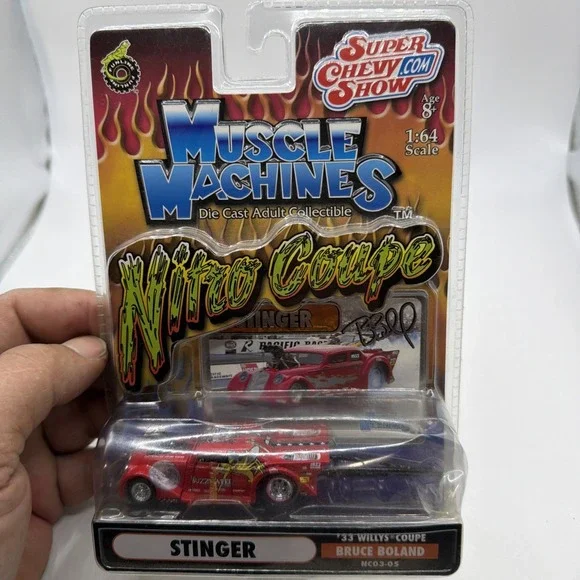 1/64 MUSCLE MACHINES NITRO COUPE STINGER Super Chevy‎ Show Bruce Boland