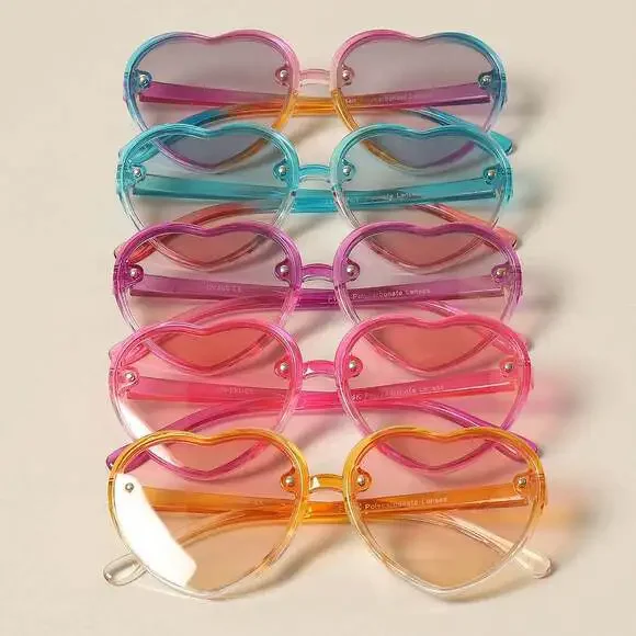 Kid's Heart Shaped Gradient Sunglasses
