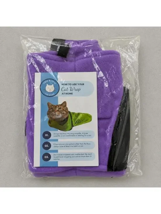 Cat Calming Wrap for Anxiety Lavender Medium New Pet Comfort Wrap