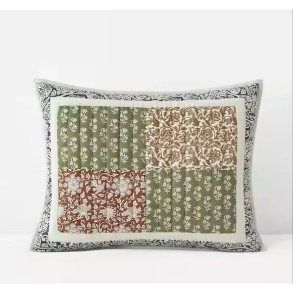 New Company Store Cotton Deepti Patchwork Quilted Multi Cotton Sham, Standard