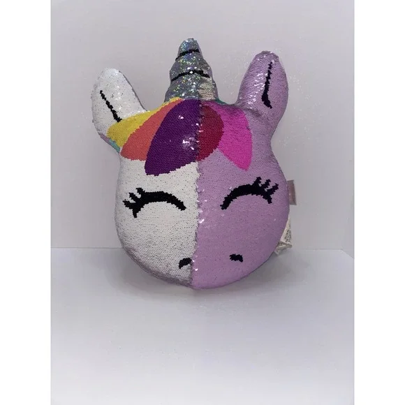 Unicorn Reversible Sequin Pillow, Iscream Shop Pillow 10 Inches