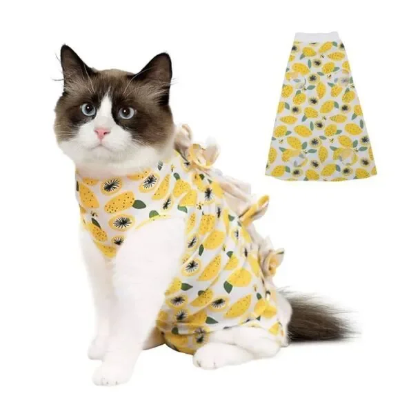 Cat Recovery Suit after Surgery (Head Cone Alternative) Size XS NEW