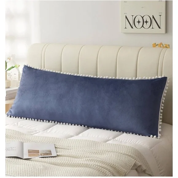 NEW body pillow COVER not stuffed velvet blue