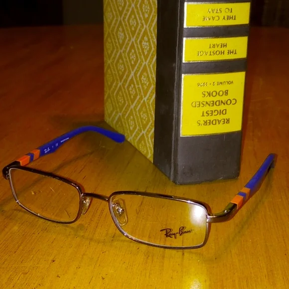 Kids blue and orange sporty Ray-Ban frames never worn demo models
