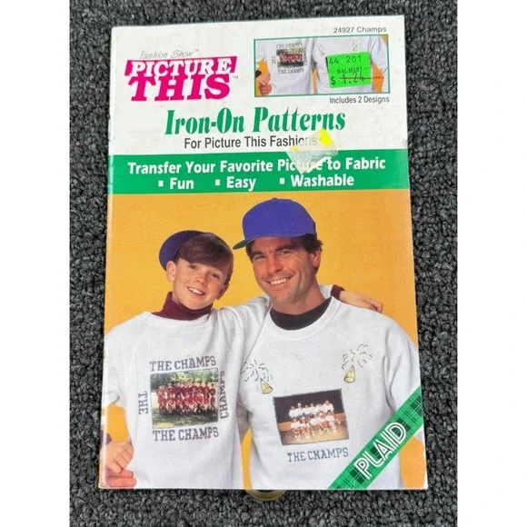 Vintage Plaid Picture This Iron-On Transfers 24927 Champs Sports