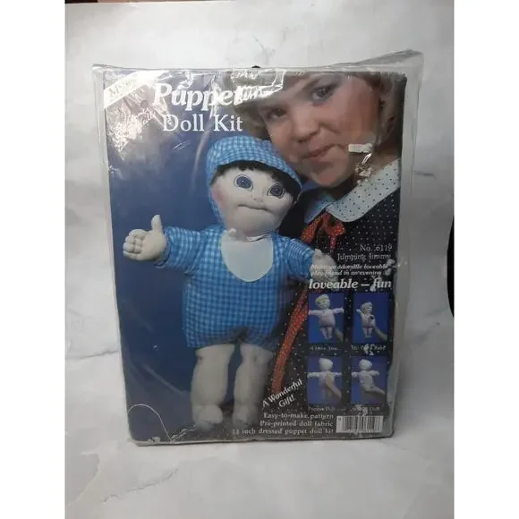 Vintage McNeill Needlework & Crafts Puppet Doll Kit No 6119 Jumping Jimmy 14