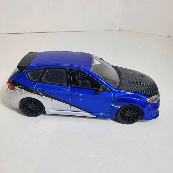 Joda Toys 1:24 Scale 2012 Subaru Impreza‎ WRX STI Blue Silver Die-Cast Model Car
