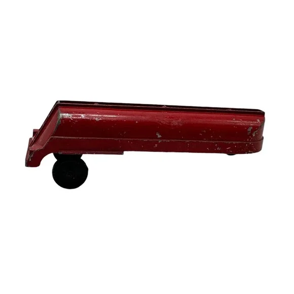 Vintage Red Die-Cast Toy Tanker Trailer With Wheels & Ladder